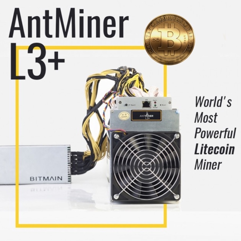 600MH/S 850W Bitmain Antminer L3+ Litecoin Miner 75db Scrypt Mining