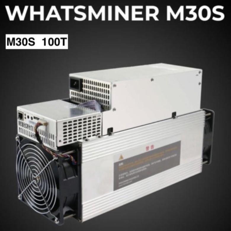 SHA256 एल्गोरिथम Whatsminer M30S + 100T BTC खनन मशीन 3400W